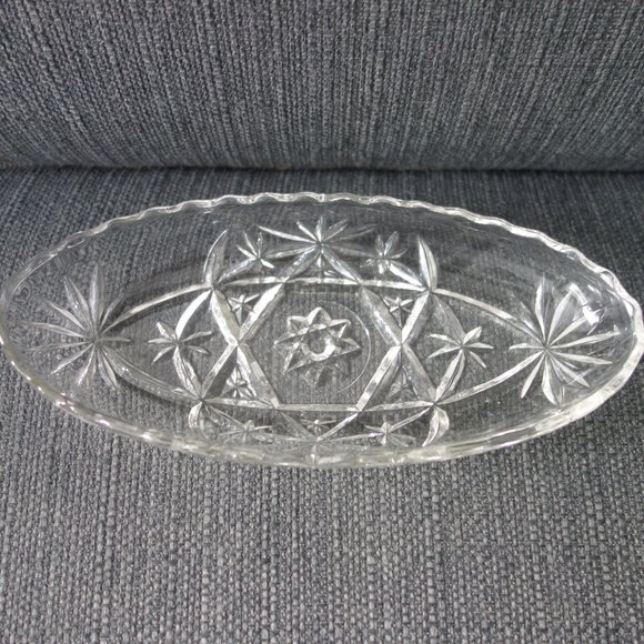 Fancy Glass Condiment Dish - Picture 1 of 7